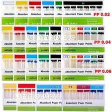 Dental Endo Root Canal Obturating Points/Absorbent Paper Points 0.2-0.6 Taper