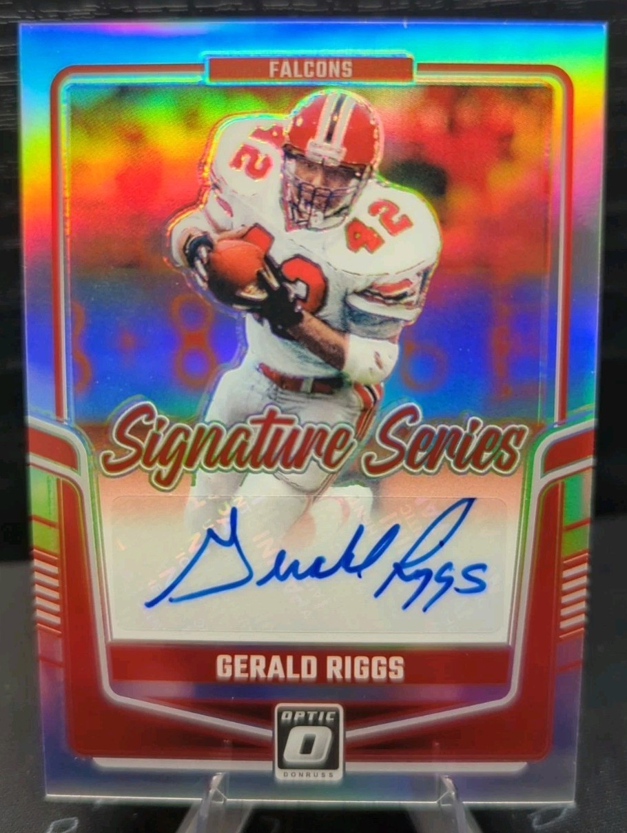 2024 Panini Optic Gerald RIggs Signature Series Auto Silver Holo Prizm Falcons