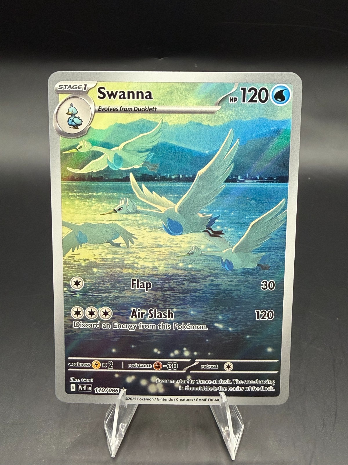 Swanna 110/086 Sv: White Flare Holo