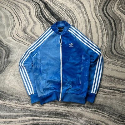 Vintage Adidas Originals x Pharrell Williams HU Gr. Small Batik blau Trainingsjacke