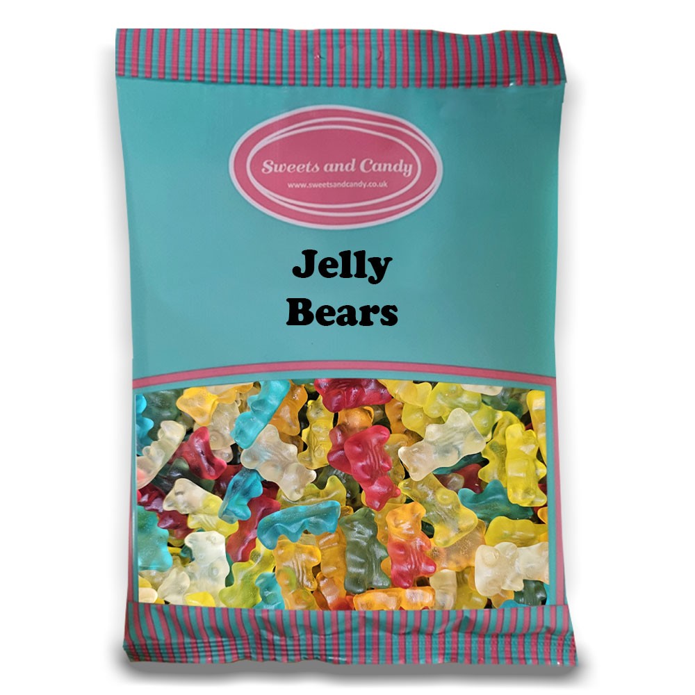 Jelly Bears 1Kg - Retro Fruity Jelly Sweets in Cute Bear Shapes Bulk 1 Kilo Bag