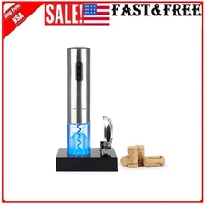 Automatic Electric Wine Bottle Corkscrew Opener with Foil Cutter, Rechargeable