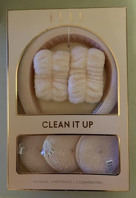 Elle Clean It Up Cleanse Your Face Stirnband Armbänder & Reinigungspads Geschenkset