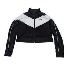 Black White Nike Women's Windrunner Crop Jacket Size L