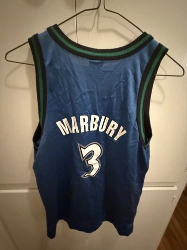 STEPHON MARBURY YOUTH LARGE MINNESOTA TIMBERWOLVES JERSEY NBA 14-16 CHAMPION