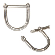 2pc D Bolt Hammer Shackle Stainless Steel Nickel Plated Marine Grade 32mm x 32mm