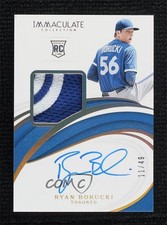 2019 Panini Immaculate Rookie Gold 11/49 Ryan Borucki #44 Patch Auto 6fs