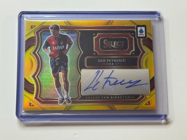 2025-26 Select Serie A Select Few Auto Gold Prizm #SF-DP Dan Petrescu 4/10