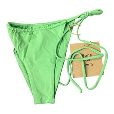 Stone Fox Swim River String Bikini Bottom in Apple Mint Green XS NWT
