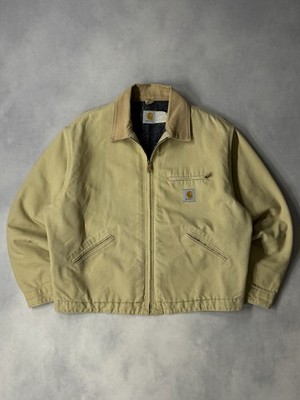 Vintage Carhartt JB119 Detroit Jacket XL 50 Tan UGWA Union Made Canvas USA 90s