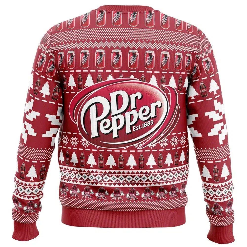 Retro Dr Pepper Christmas Ugly Sweater