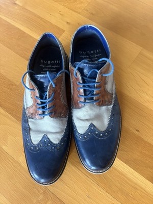 Bugatti Herren Halbschuhe Leder Gr 44 Leder Top Zustand