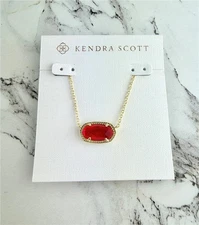 Kendra Scott Elisa Gold Necklace in Red Illusion