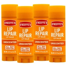 O'Keeffe's Unscented Lip Repair Lip Balm for Dry, Cracked Lips, Stick