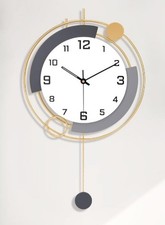 Modern Wall Clock with Pendulum 33cm