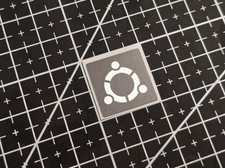 5 x Black  Silver Ubuntu Linux Old Logo v1 Stickers For The Computer Case