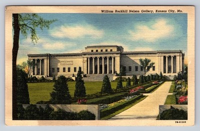 Vintage Linen Postcard William Rockhill Nelson Gallery Kansas City MO