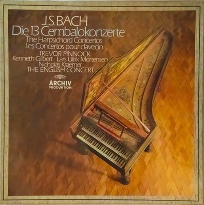 Bach Harpsichord Concertos, Trevor Pinnock, English Concert LP--Near mint !