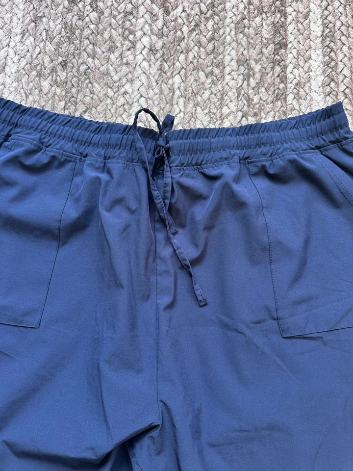 Pantalones Médicos Azul Real XL con Bolsillos y Corbata Foto 2 de 3