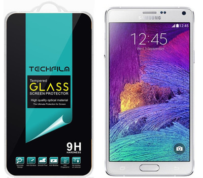 TechFilm Tempered Glass Screen Protector Saver Shield for Samsung Galaxy Note 4