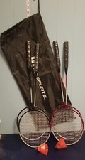 MD Sports Badminton 4 Rackets 2 Shuttlecocks Plus Storage Bag