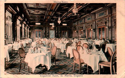 Engadiner Kulm, St. Moritz, Union Memorial Hospital, Union Station, Postcard