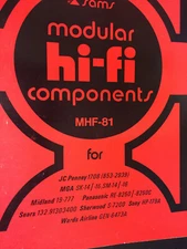 MHF-81 SAMS HI-FI MANUAL JC PENNEY MGA MIDLAND PANASONIC SEARS SHERWOOD SONY NOS