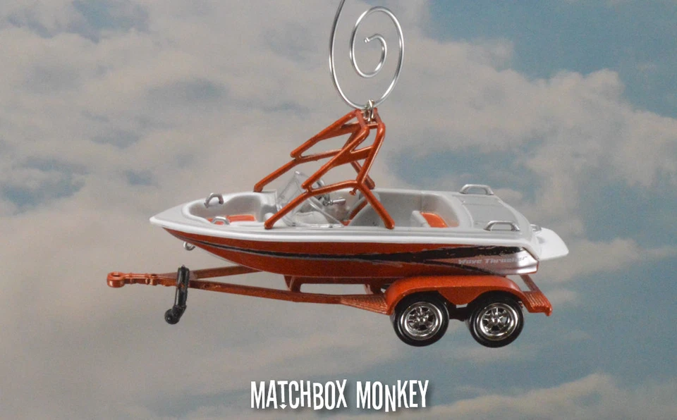 Esquí acuático Wakebord barco adorno de Navidad Mastercraft Moomba Supra esquí acuático Foto 2 de 4