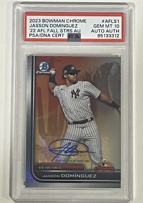 23 Bowman Chrome JASSON DOMINGUEZ AFL Fall Stars Auto #/150 