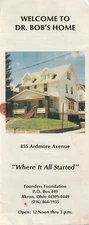 Welcome to Dr. Bob's Home flyer & contribution slips, Alcoholics Anonymous rel.