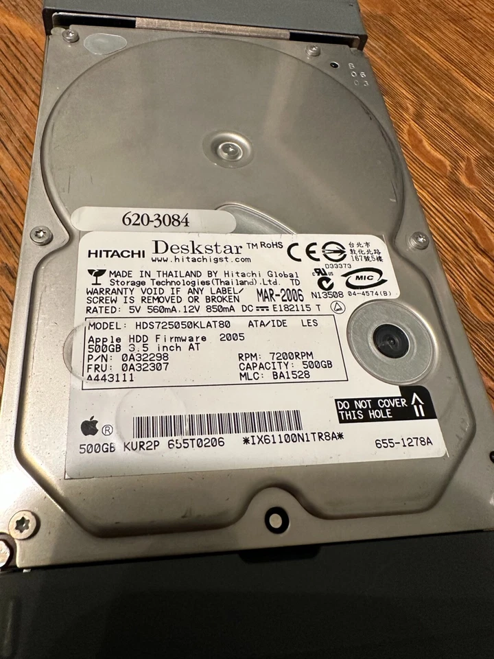 Apple 655-1278A 500GB ATA/IDE 7200RPM Xserve Drive Module with Apl Tray 620-3084 - Image 3 of 4