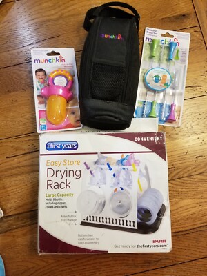 Munchkin Travel Bottle Warmer (EUC) & Fresh Food Feeder & Brush Set(NEW) + Dryer
