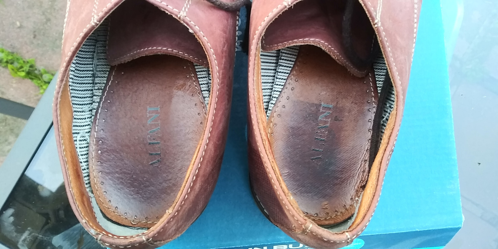 SAOLA Scarpe Oxford Alfani Chadwick Traforate Pelle Borgogna Uomo Tg 9 5 M