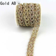 Lot De 5 Yard Chaîne Strass Diamanté Ruban Frange Pour Ourlet Couture