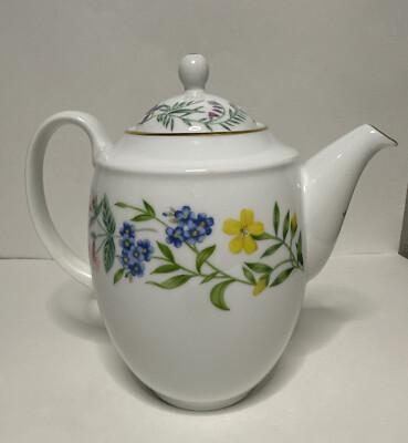 Royal Worcester  ARCADIA  (England) 1988 Coffee Pot Excellent Condition