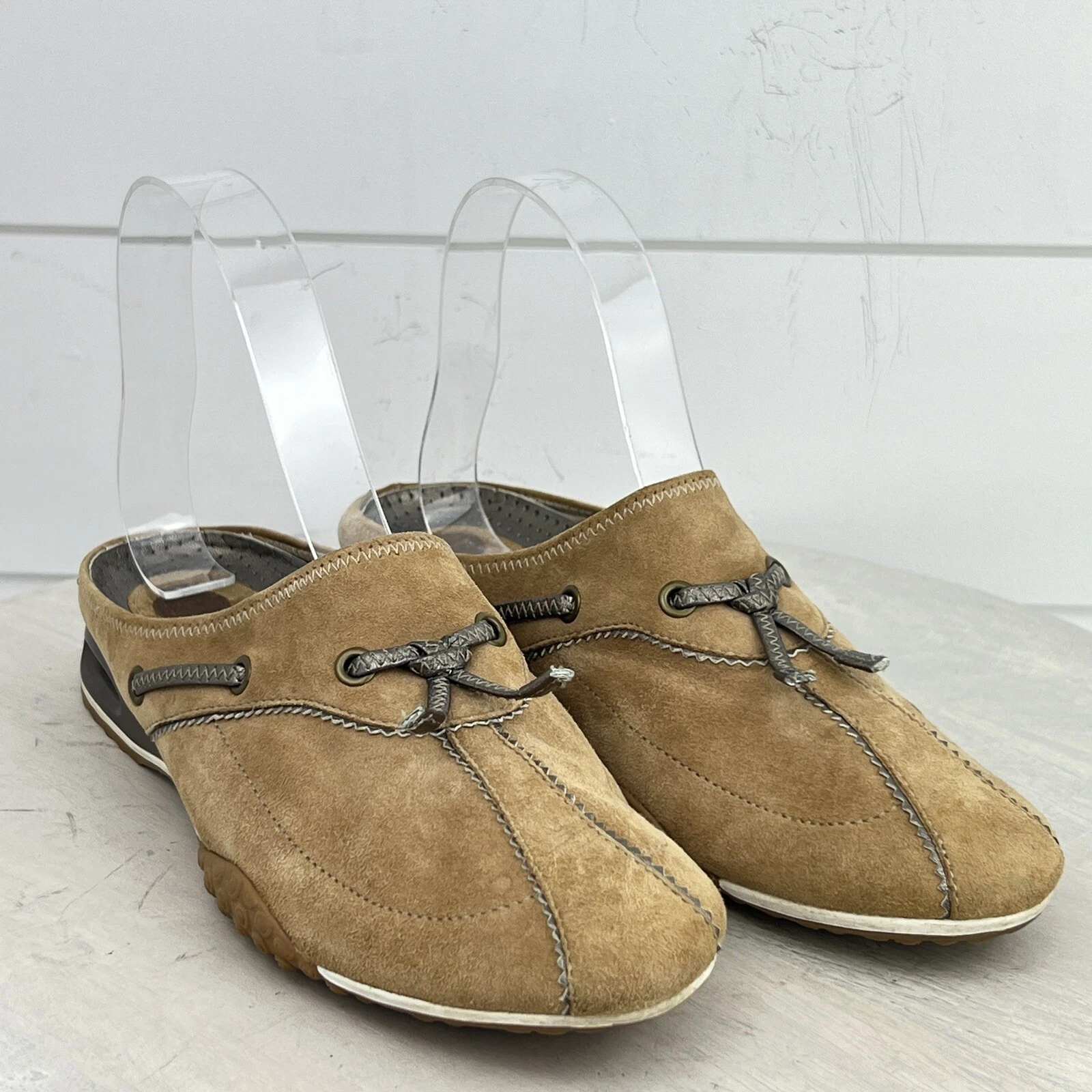 Cole Haan Beige Suede Slip-Ons C7 D22143 Women Size 6.5 B