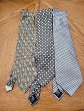 Geoffrey Beene Mens Ties Lot Of 3 Necktie Silk Multicolor Paisley, Weave