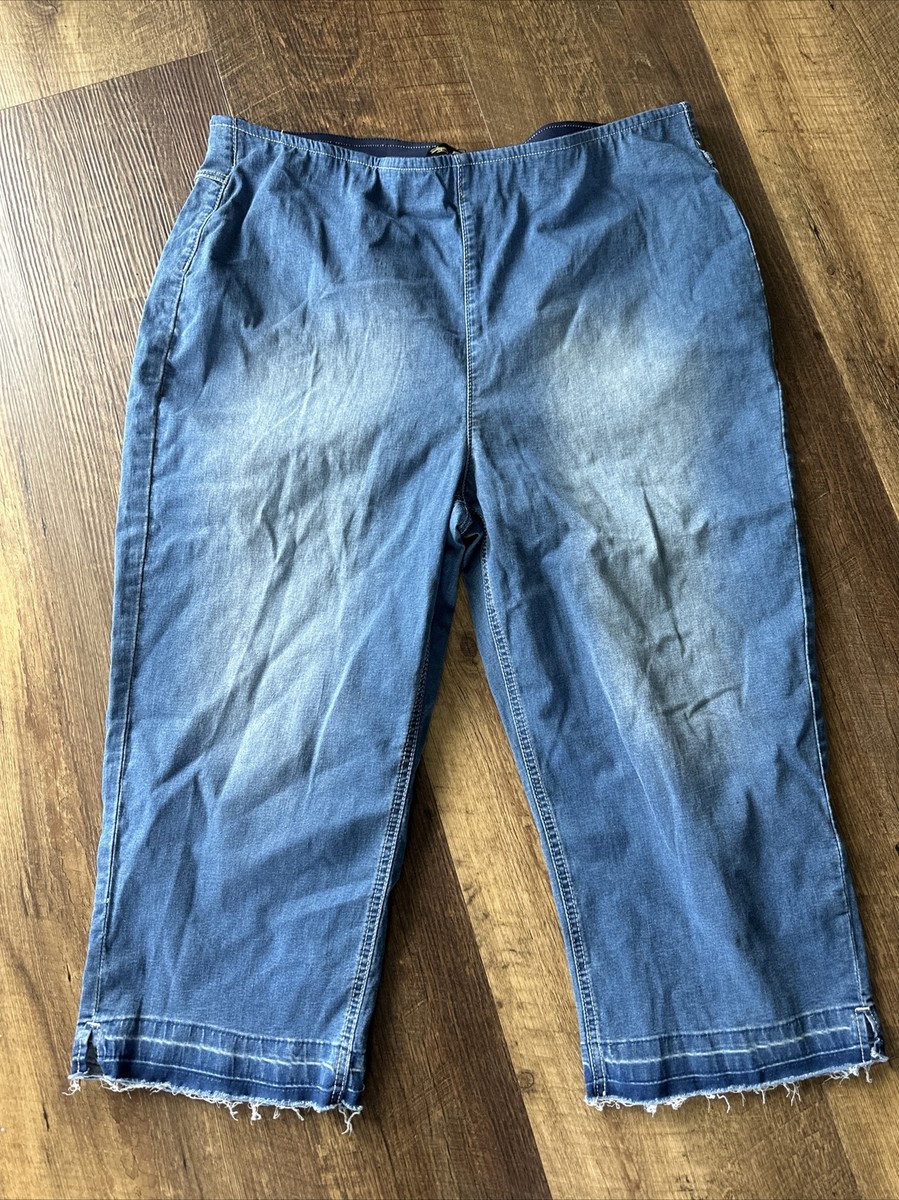 Suzanne Betro Blue Soft Denim Capri 18 Pull On NWT