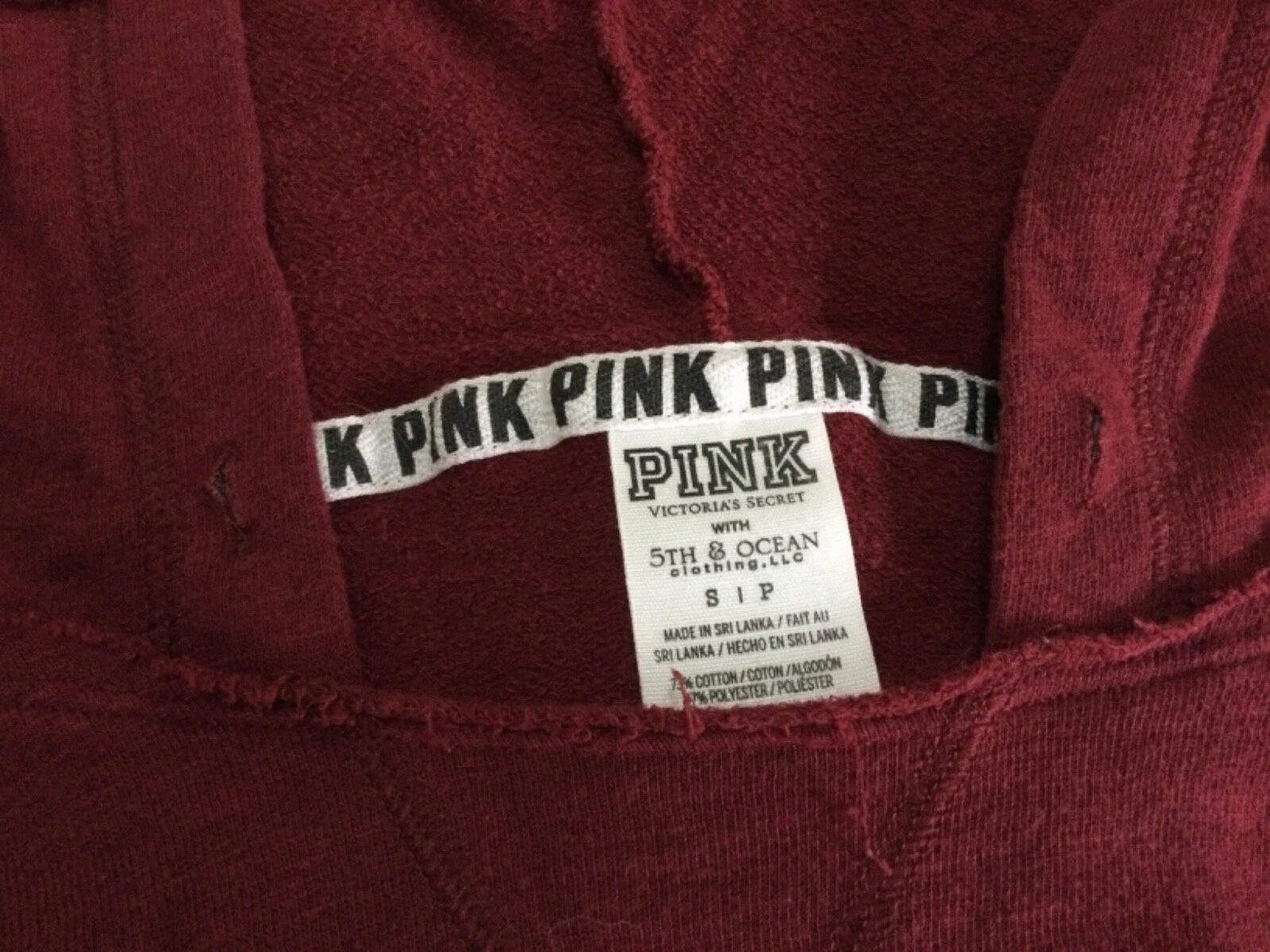 UNDERCOVER Camicia piccola con cappuccio Central Michigan University CMU rosa Victoria Secret