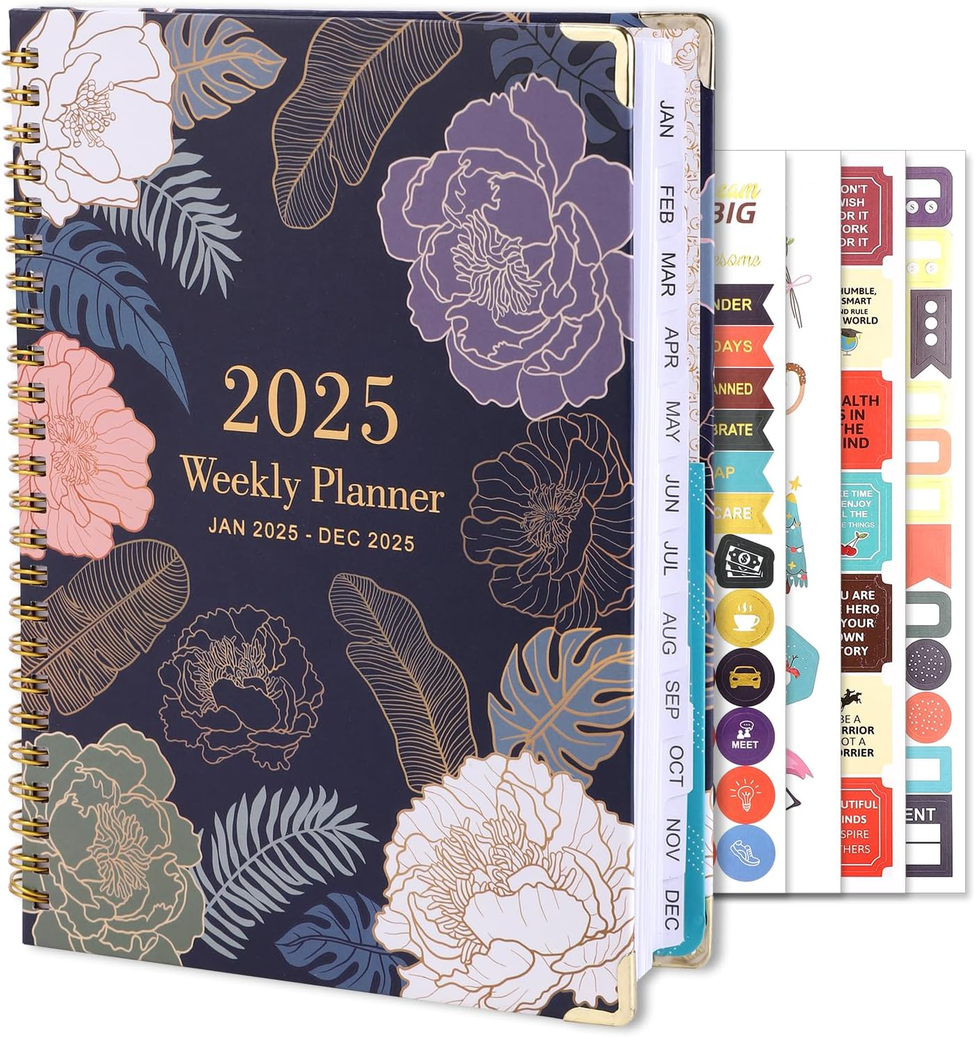 2025 Planner, 2025 Weekly and Monthly Calendar Planner January to December A5 (6
