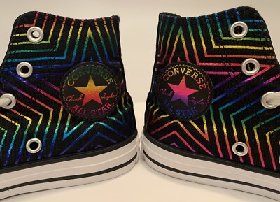 girls rainbow converse