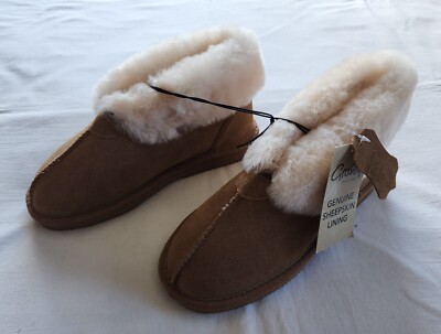 Grosby Womens Princess Sheepskin Low Slipper Boots AU US Size New  Chestnut Australia - Main Image