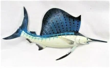 Sail Fish sea life wall art nautical decor 12"