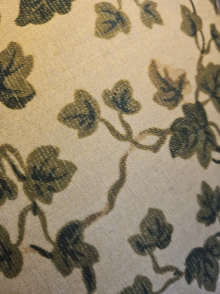 De colección PAR DE HOJAS DE HIEDRA TELA SOBRE PANTALLAS DE LÁMPARA DE PLÁSTICO 4X8,5X12 ARPA DE CHIMENEA Foto 2 de 4