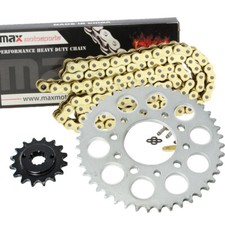 Gold O-Ring Chain Sprocket Kit for Honda VT600 Shadow VLX600 Deluxe 1989-2007