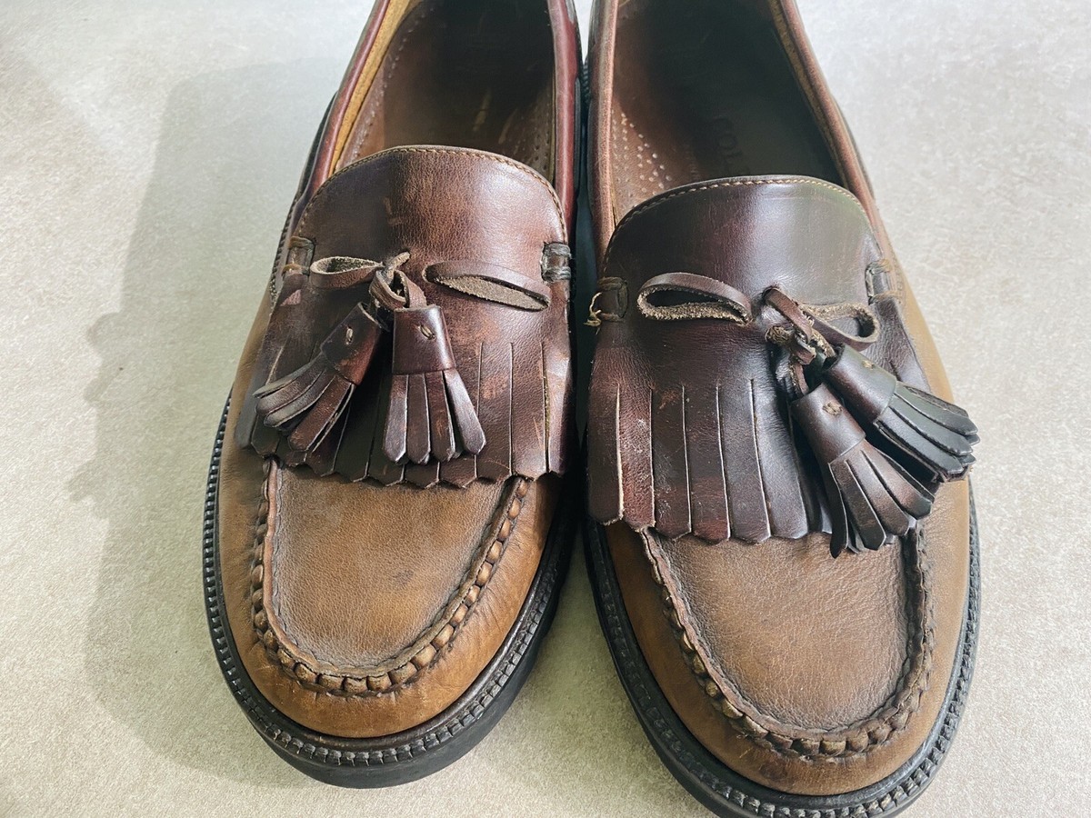 Cole Haan Chestnut Leather Slip-On Loafers Cole Haan Brown Leather Tassel Loafers Men main image 2
