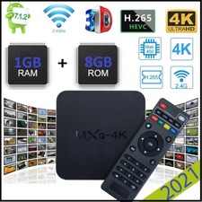 2023 MXQ Pro 4K Streamer UHD Wifi Android Quad Smart TV Box Media Player Lot 8GB
