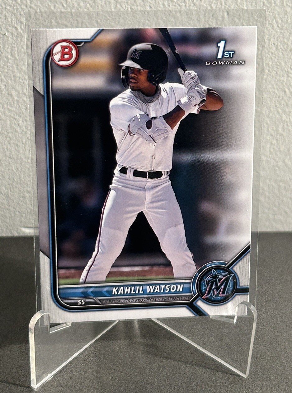 Kahlil Watson 2022 Bowman Prospects 1st Bowman #BP-3 Miami Marlins
