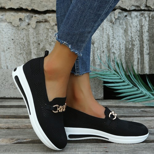 Womens Flat Loafers Trainers Pumps Slip On Casual Ladies Comfort Shoes Size3-8 - Picture 7 of 17