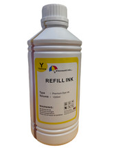 Liter-1000ml Yellow Bulk Refill Ink for all HP, Epson, Brother, Canon Printers